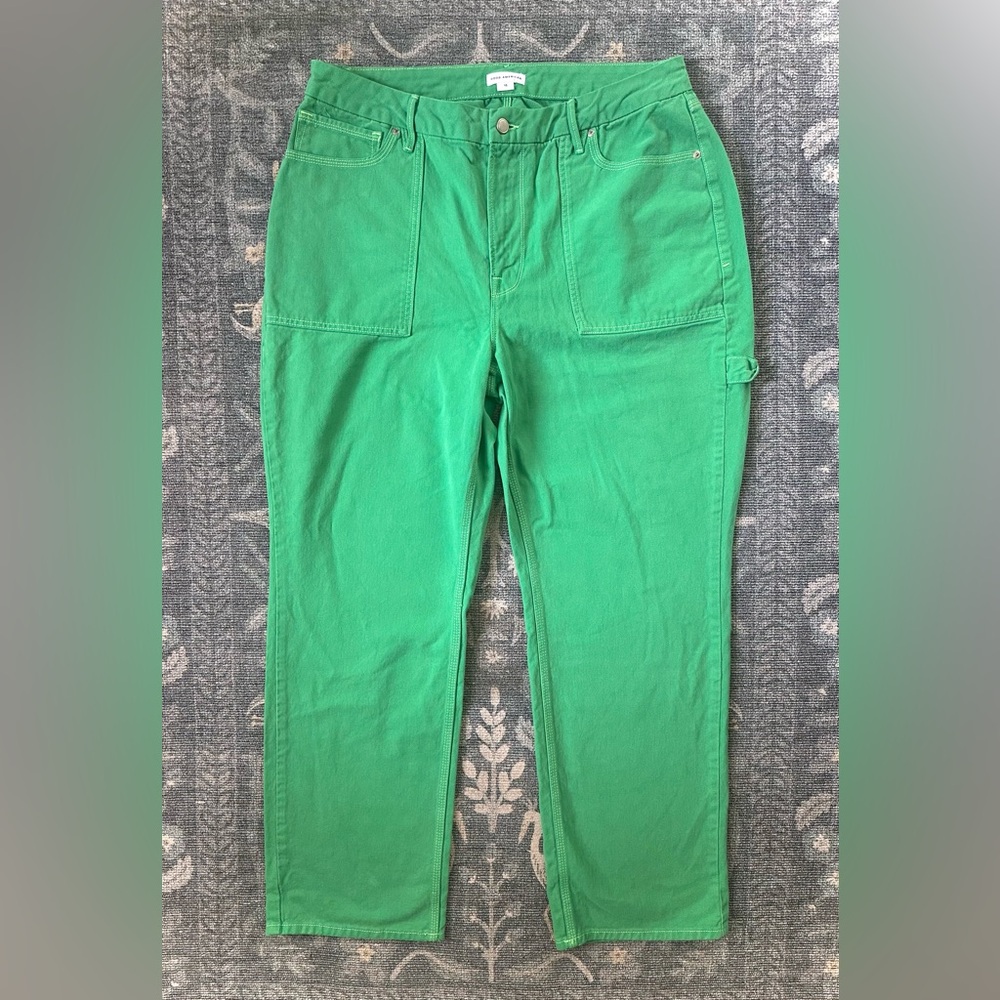 Good American Good '90s Carpenter Jeans in Summer Green size 15